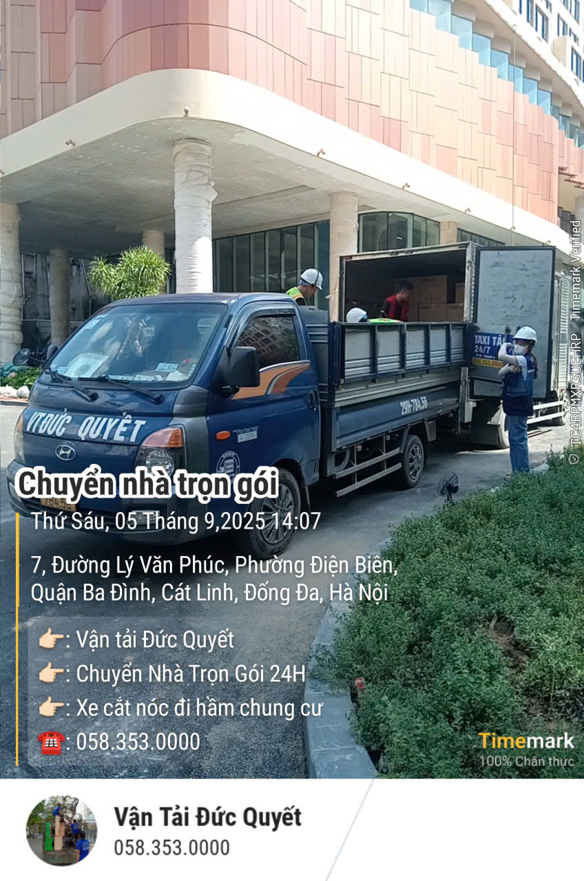 Cần chuyển đồ gấp? Thuê xe chuyển đồ tại Ba Đình chỉ trong 15 phút